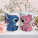 2 li Lilo & Stitch Beyaz  Kupa Bardak