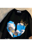 Aid For Sensitive Heart Siyah Unisex Oversize T-shirt