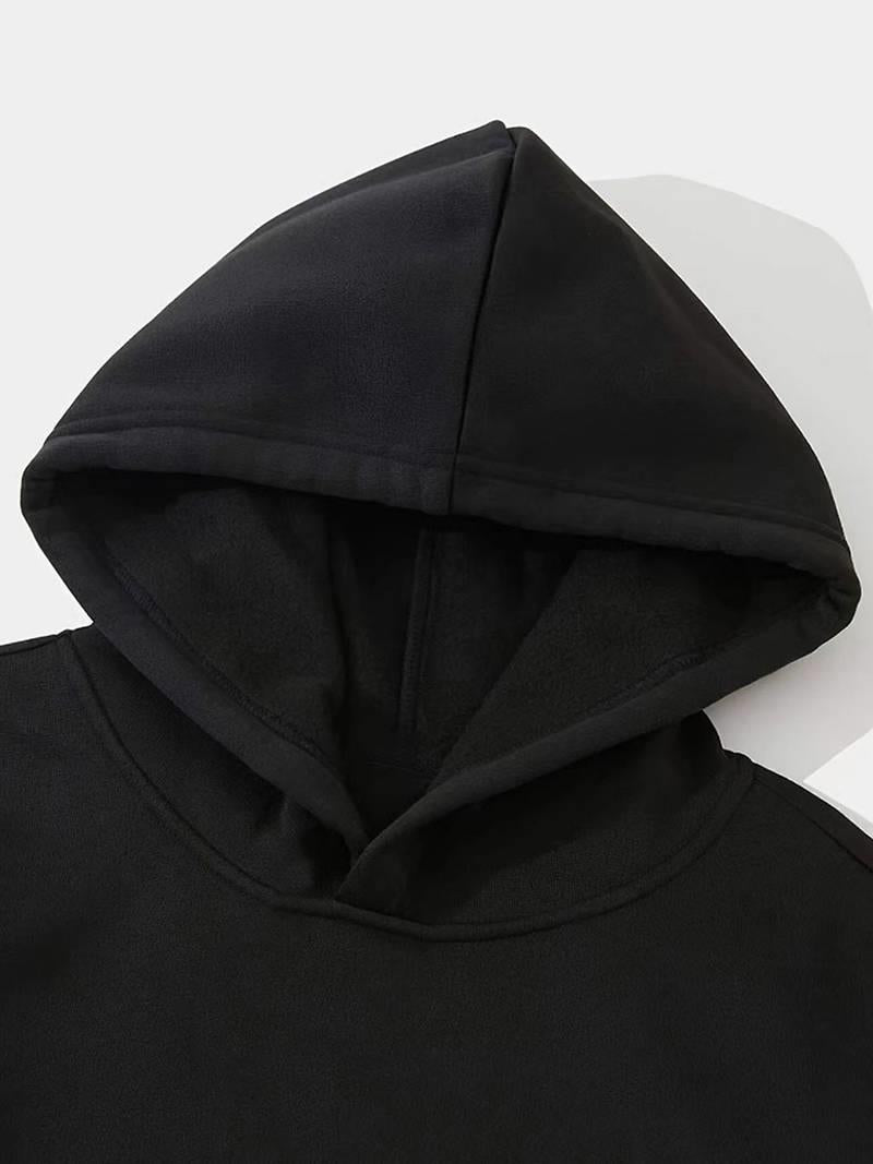 Capybara Siyah Kapşonlu Sweatshirt