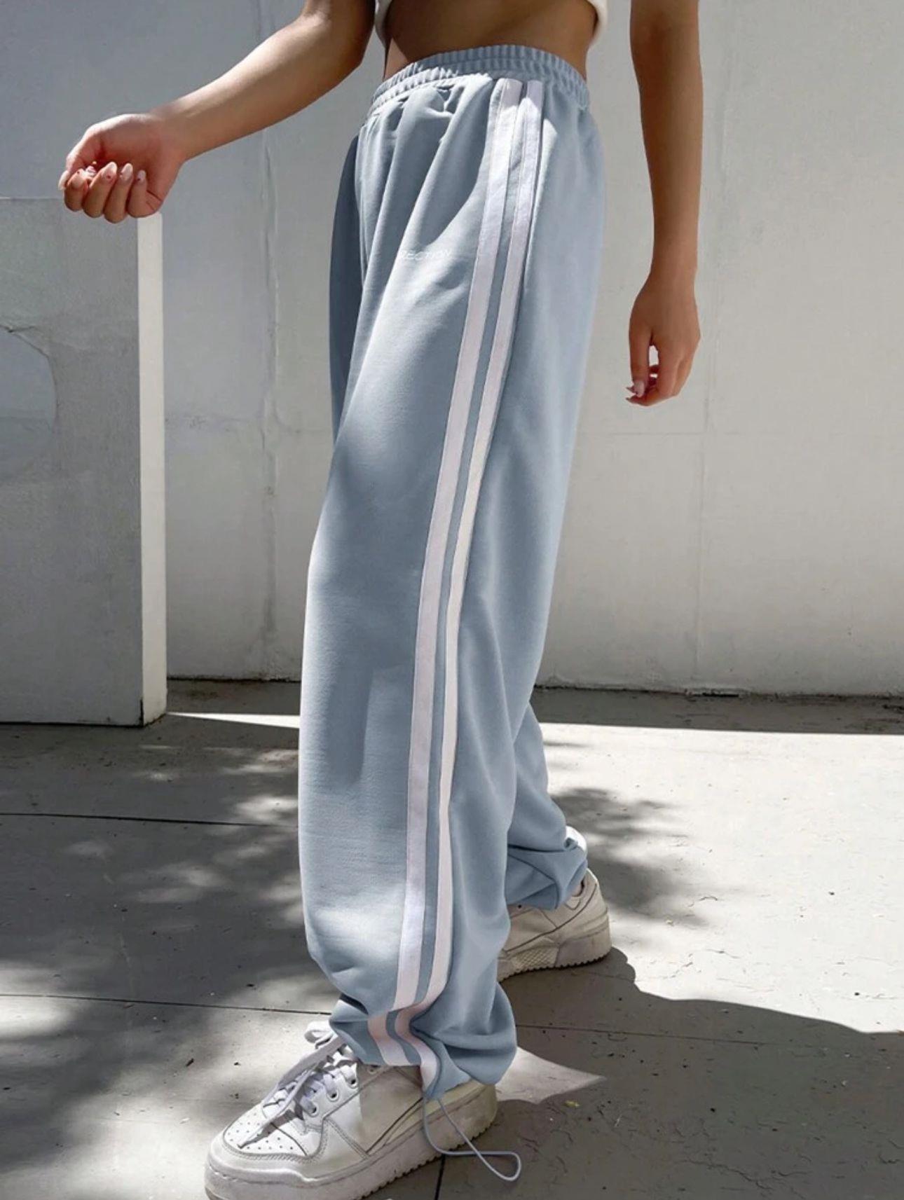 Direction Print Oversize Ayarlanabilir Paça Lastikli Baggy Eşofman Altı