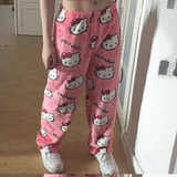 Peluş Kitty Oversize Eşofman Altı
