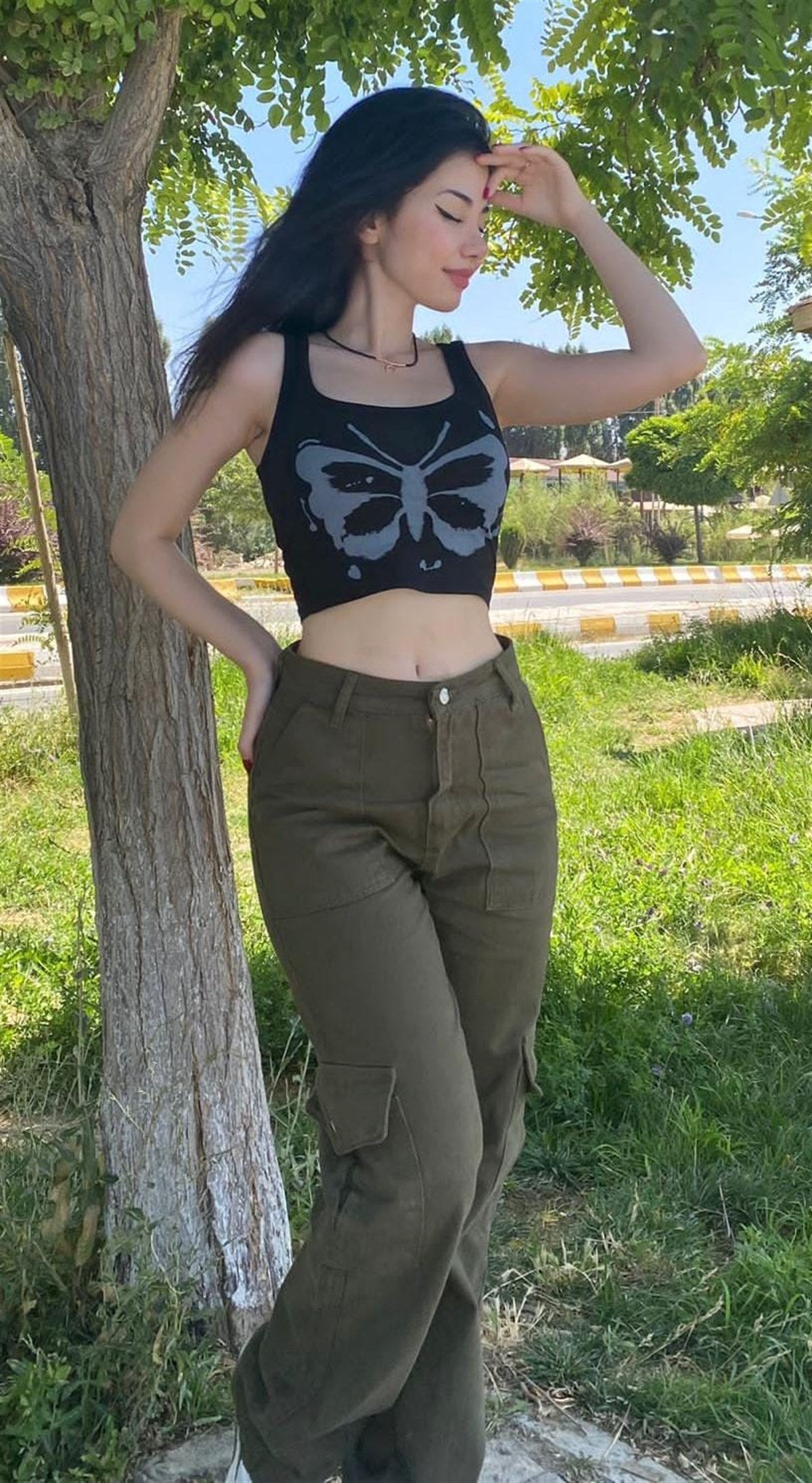Y2K YEŞİL KARGO PANTOLON