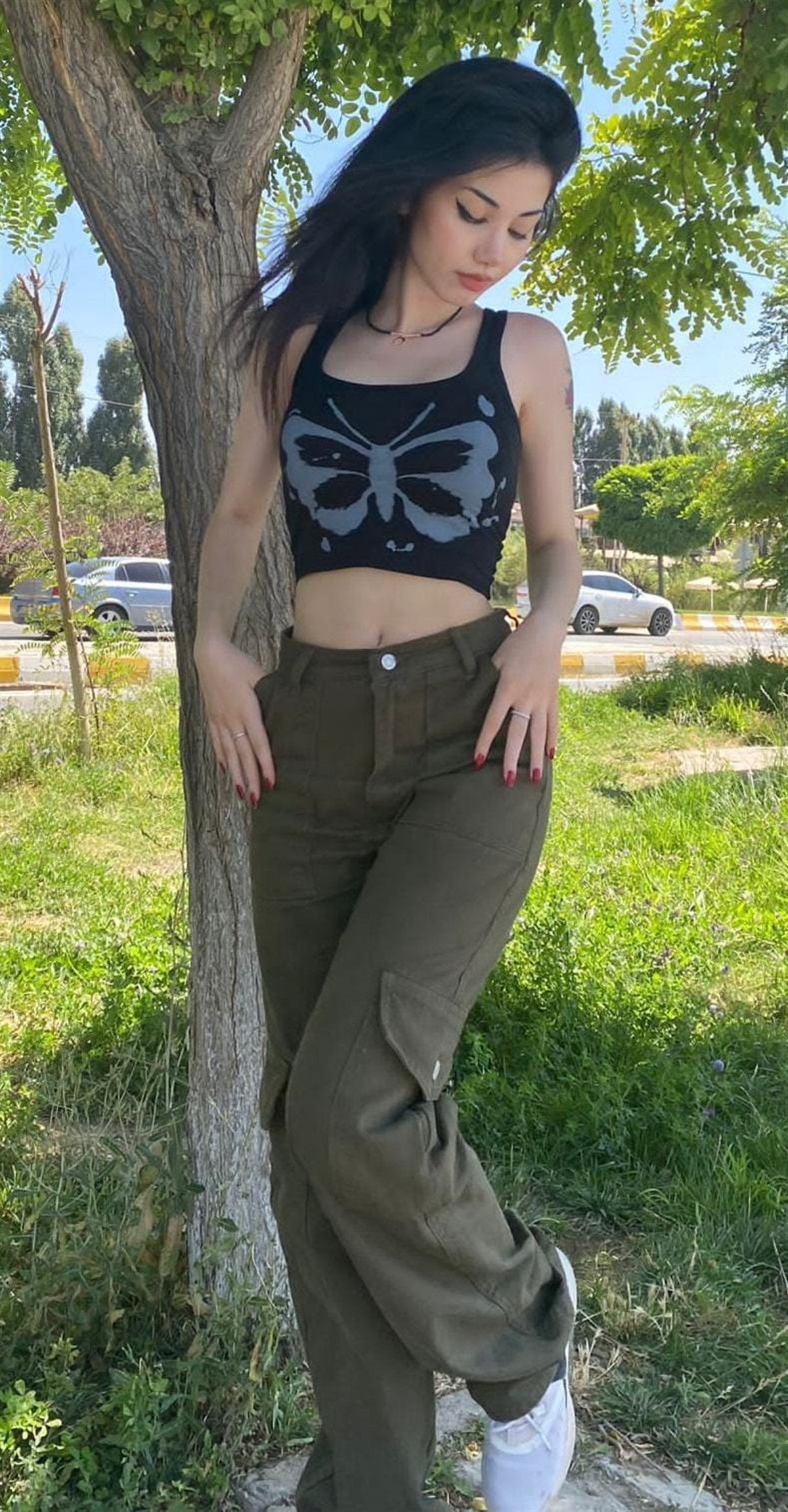 Y2K YEŞİL KARGO PANTOLON